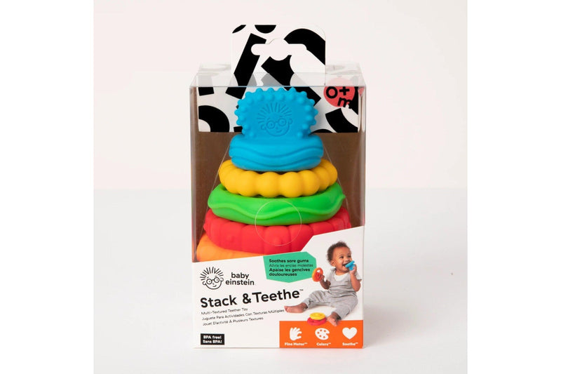 Baby Einstein: Stack & Teethe Multi-Textured Teether Toy