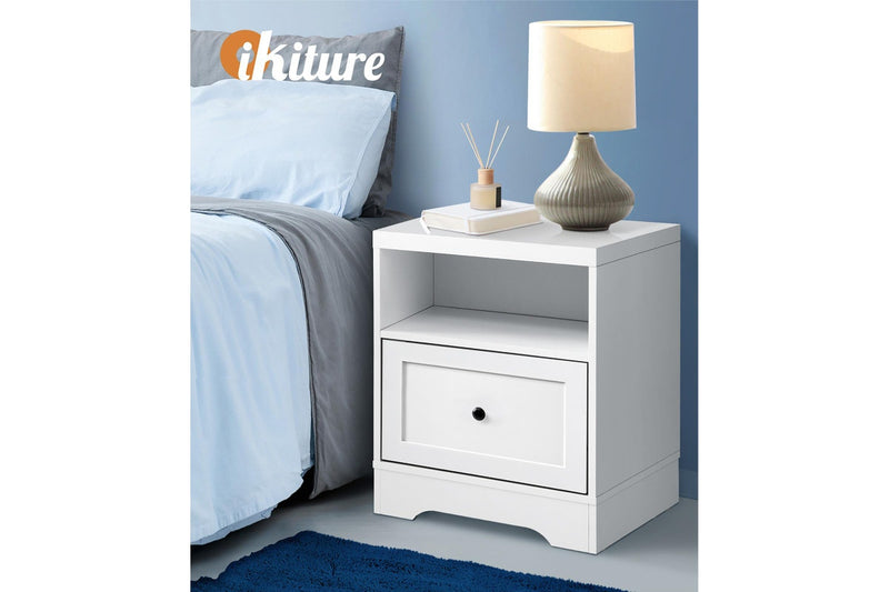 Oikiture 2PCS Bedside Tables Nightstand Hamptons Furniture