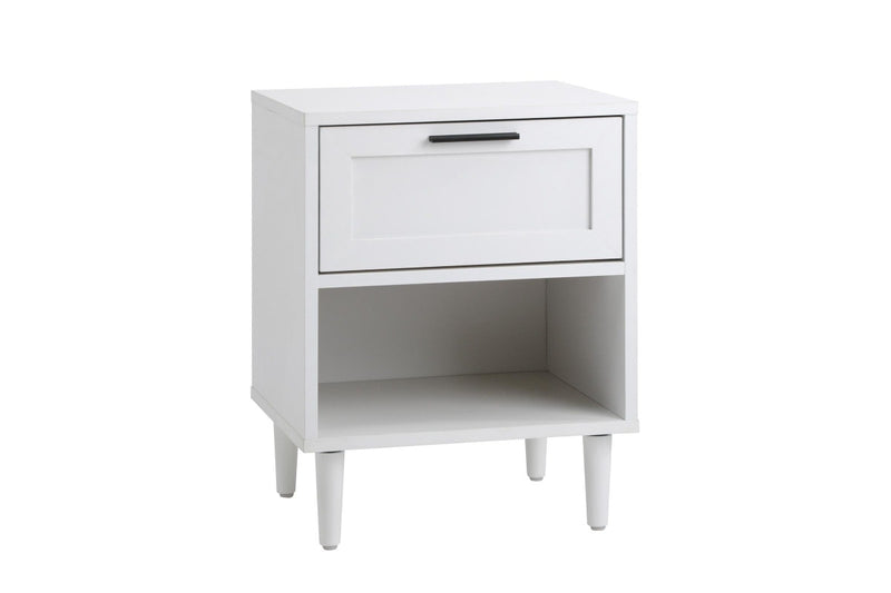 Oikiture Bedside Tables Set of 2 Nightstand White