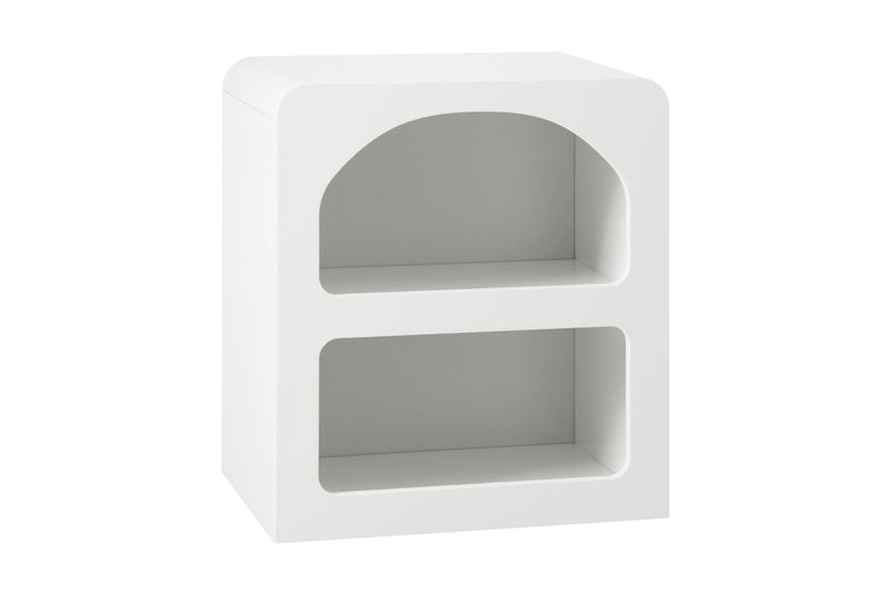 Oikiture Bedside Table Display Shelf Side Table White