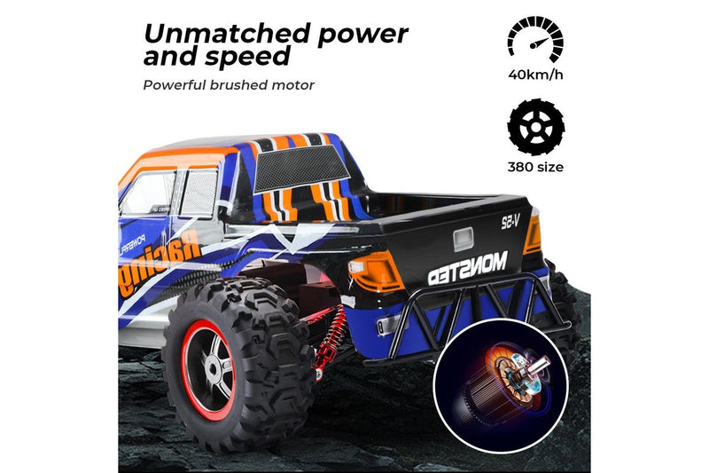Centra RC Car 1:8 4WD Off-Road Racing Brushed Motor 2.4GHz Remote Control Blue