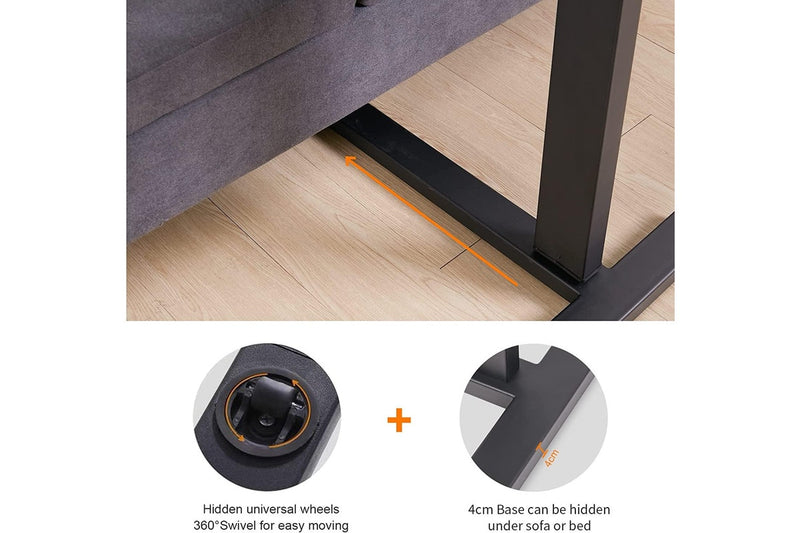 C Shape Side Table, Adjustable Height