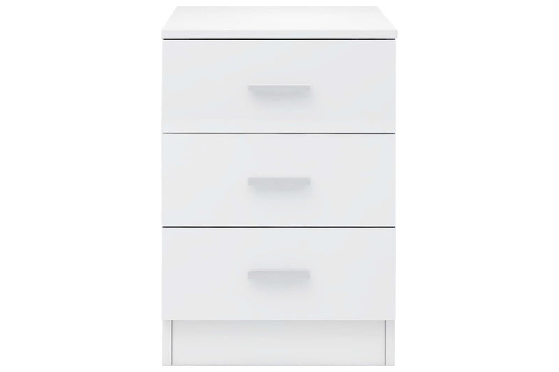 Bedside Cabinets 2 Pcs High Gloss White 38X35x56 Cm Engineered Wood Bedside Tables