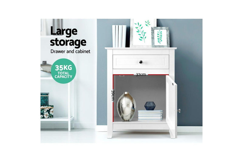 Artiss Bedside Tables Side Table Drawers Nightstand White