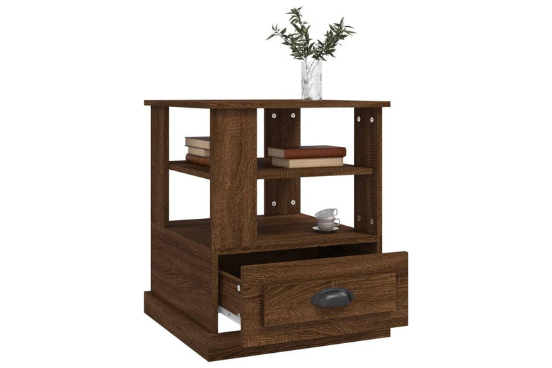 Side Table Brown Oak 50x50x60 cm Engineered Wood vidaXL