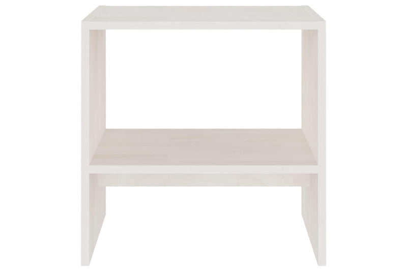 Bedside Cabinets 2 Pcs White 40X30.5X40 Cm Solid Pinewood Bedside Tables