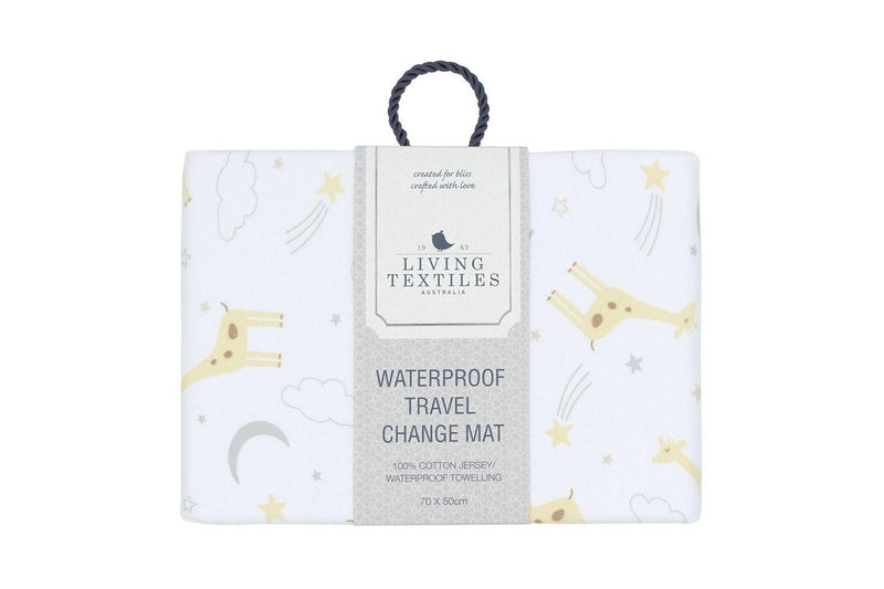 Living Textiles Baby Newborn Waterproof Cotton Travel Change Mat Noah Giraffe