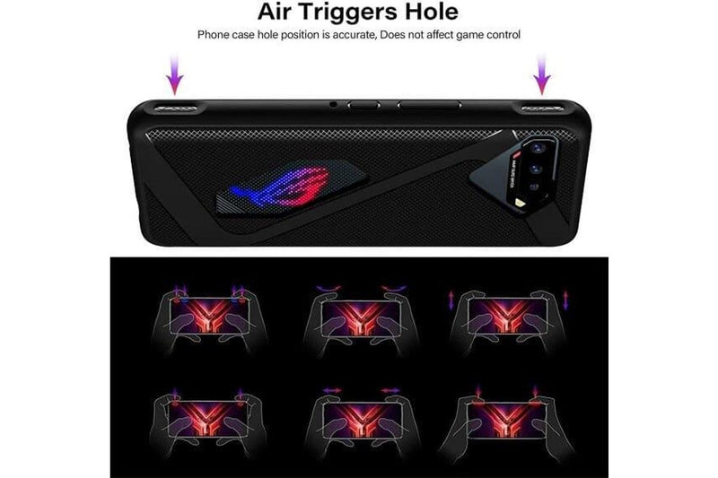 For Asus Rog Phone 5 /5s 5G Case Heat Dissipation Silicone TPU Ultra Slim Thin Cover Scratch Resistant Shockproof Cover (Black)