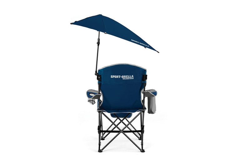 Sport-Brella Adjustable Reclining Chair Outdoor Seating w 360 Umbrella Blue