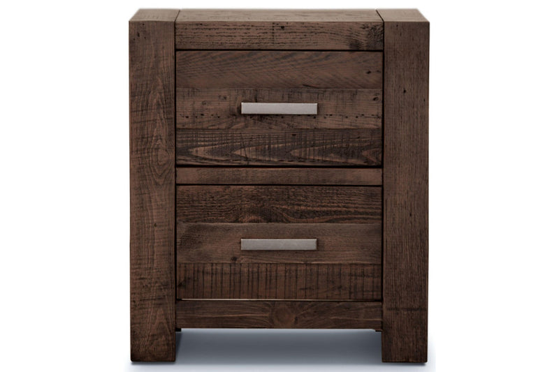 Catmint Set of 2 Bedside Dresser Mirror Bedroom Furniture Package Set Grey Stone