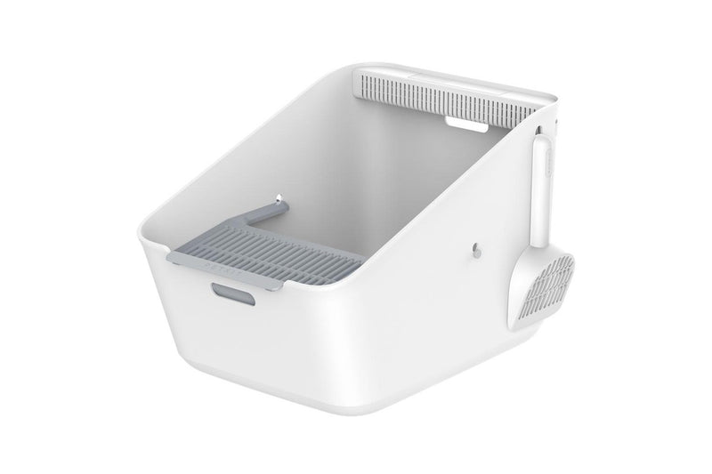 Petkit Pura Cat Litter Tray Box w Scoop Pet Kitten Waste Toilet Rectangle White