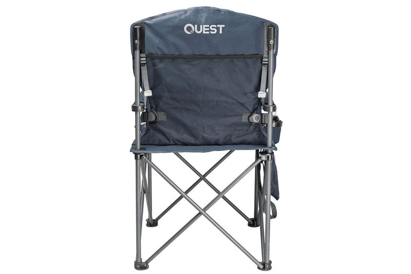 Quest Outdoors Castaway Hard Arm Camping Chair Hiking Picnic Seat Midnight