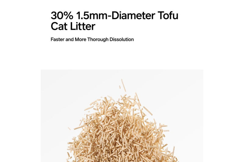 2x Pidan 2.4kg 6L Original Tofu Cat Toilet Litter Pea Dregs Flushable Absorbent