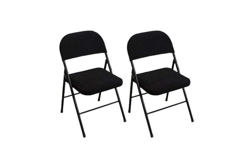 2 Pieces Folding Chair Two Split Cover Antidust Dining Room Inter Camping Chairs