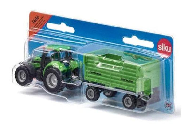Siku: 1606 - Deutz-Fahr w Fortuna 4-Wheel Trailer