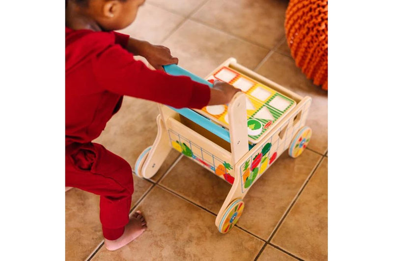 Melissa & Doug: Wooden Shape Sorting Grocery Cart