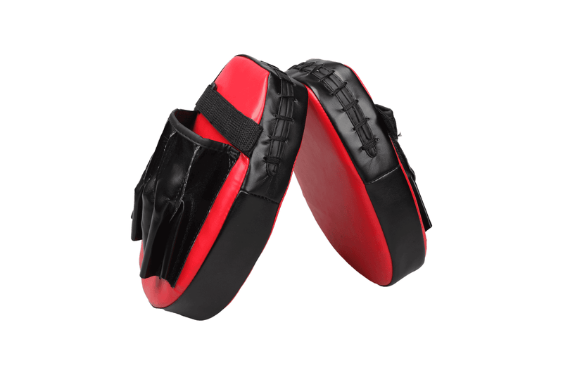 2 x Thai Boxing Punch Focus Gloves Kit Training Red & Black