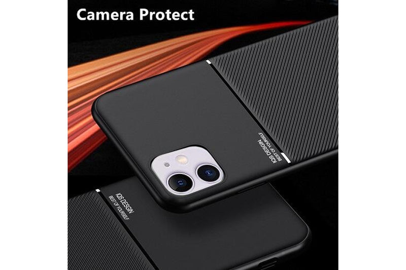 For Apple iPhone 12 Mini Business Style Luxury Matte Soft Silicone Drop Resistant Case Cover (Black)