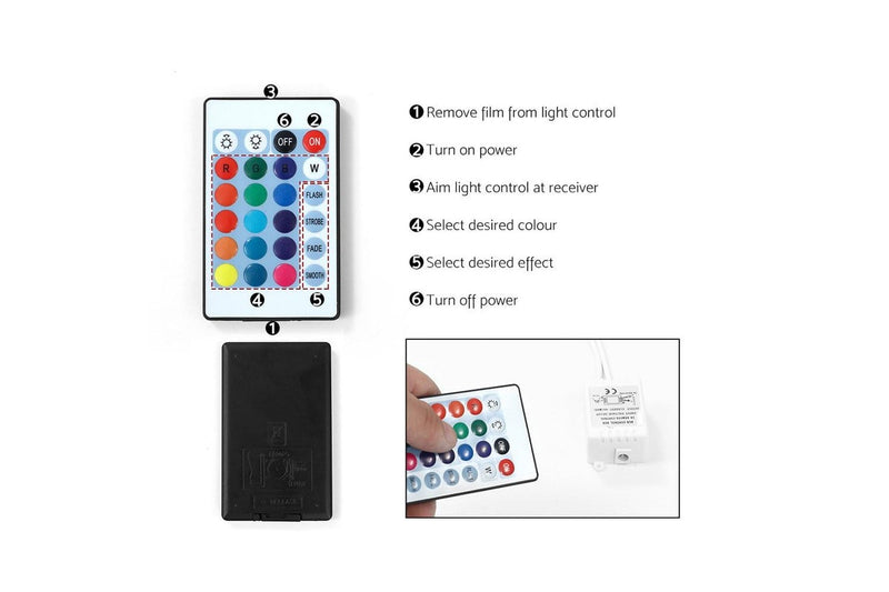 Artiss Bedside Table LED 3 Drawers - COLEY Black