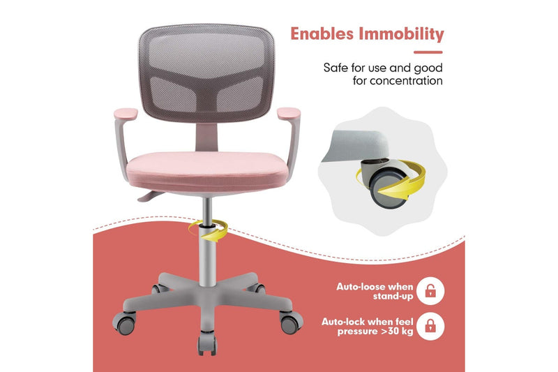 Giantex Desk Chair Home Office Mesh Task Chair,Pink