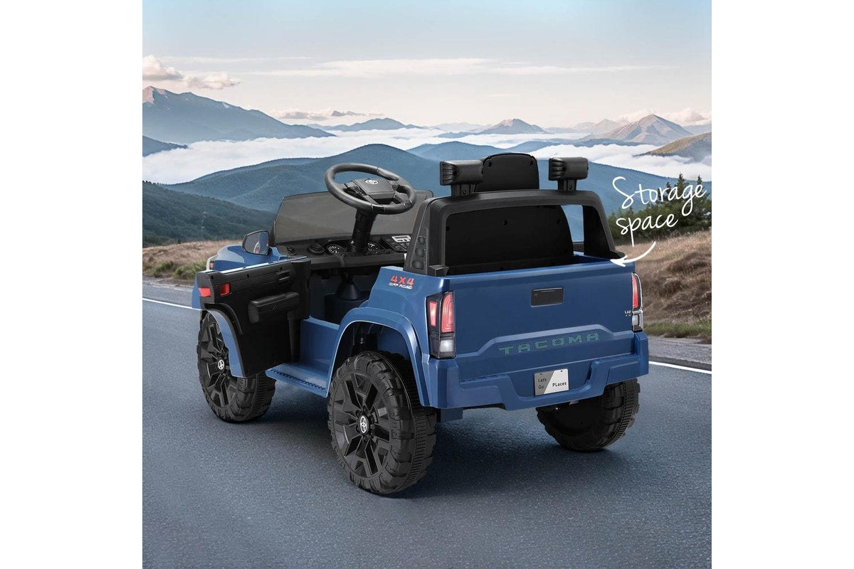 Kids Electric Ride On Car Toyota Tacoma Off Road Jeep Toy Cars Remote 12V Blue