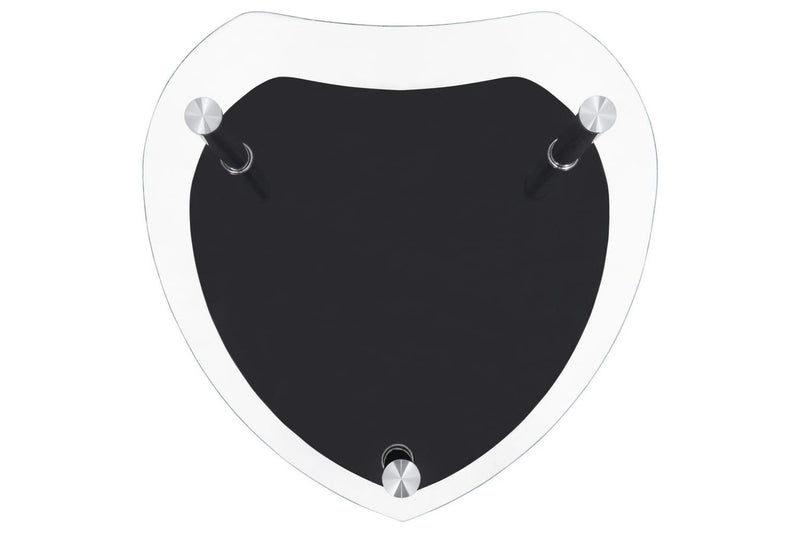 2-Tier Side Table Transparent & Black 38x38x50cm Tempered Glass vidaXL