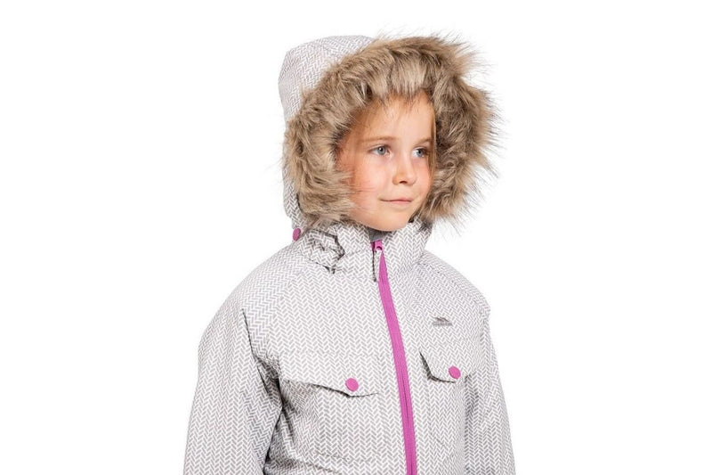 Trespass Girls Denia TP50 Ski Jacket (Platinum) (3-4 Years)