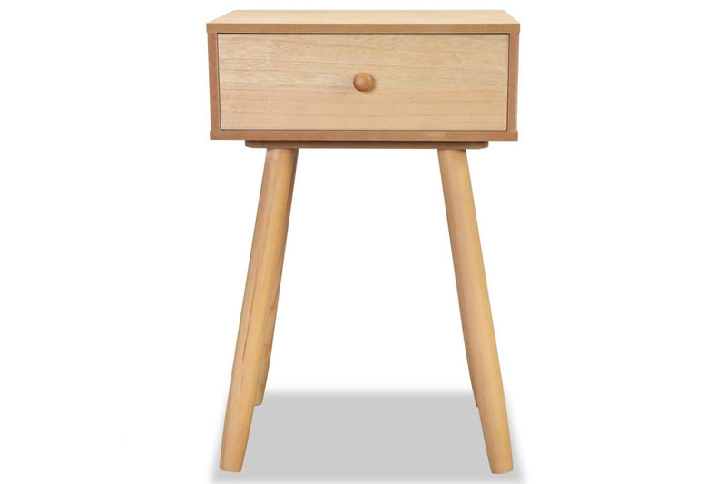 2 Pcs Solid Pinewood 40X30x61 Cm Brown Bedside Tables