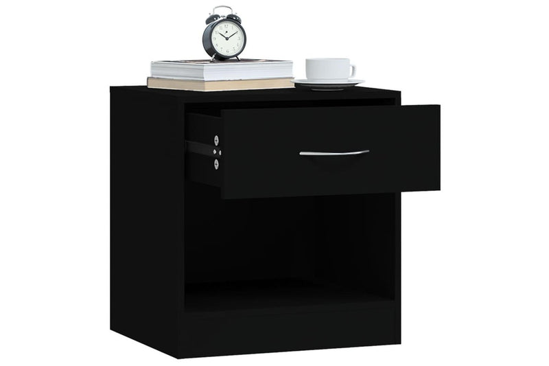 Bedside Cabinets 2 Pcs With Drawer Black Bedside Tables