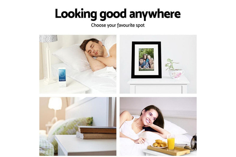 Artiss Bedside Table 1 Drawer with Shelf - EMMA White