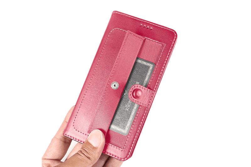 For Apple iPhone 11 Pro Max 6.5 Case SupRShield Luxury Wallet Leather Flip Magnetic Stand Case Cover (Hot Pink)