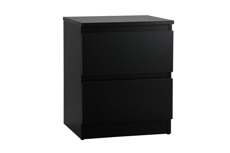 Oikiture Bedside Tables Set of 2 Nightstand Black