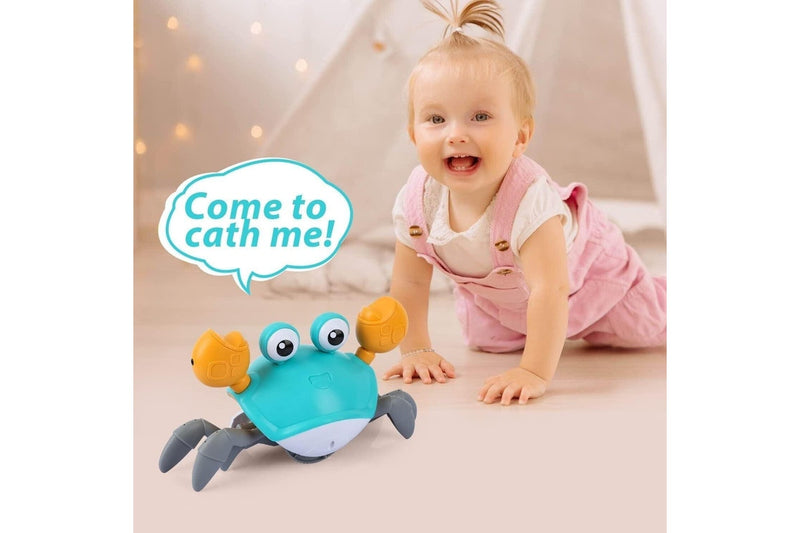 Crawling Crab Toys with LED Light Up for Kids Interactive Musical Toy USB