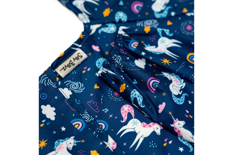 Silly Billyz: Wipe Clean Nylon Small Long Sleeve Bib - Unicorn
