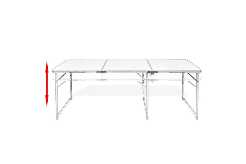 Foldable Camping Table Height Adjustable Aluminium 180 X 60 Cm Camping Tables