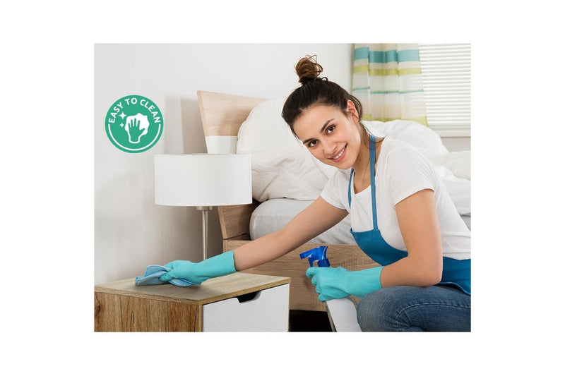 Artiss Bedside Table 1 Drawer with Shelf - IKER White & Oak