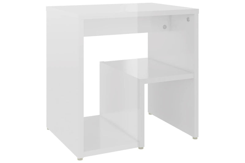 Bed Cabinets 2 Pcs High Gloss White 40X30x40 Cm Engineered Wood Bedside Tables