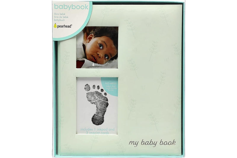 Pearhead: Leaves Baby Book - Sage