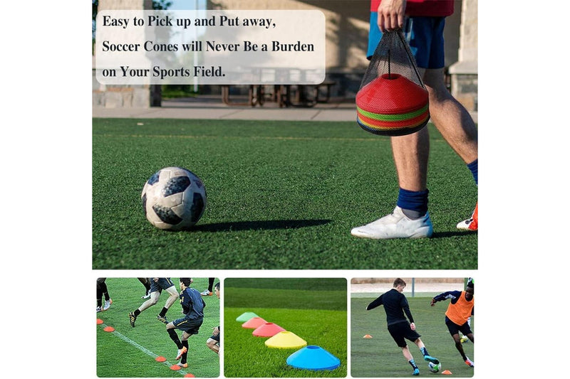 20 Field Cones with Net Bag - Pro Discs for Soccer Training