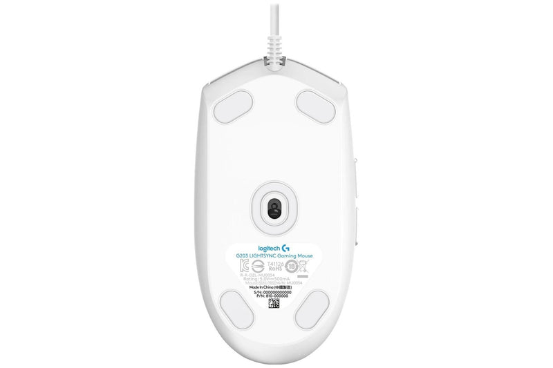 Logitech G203 LIGHTSYNC RGB Gaming Mouse (White)