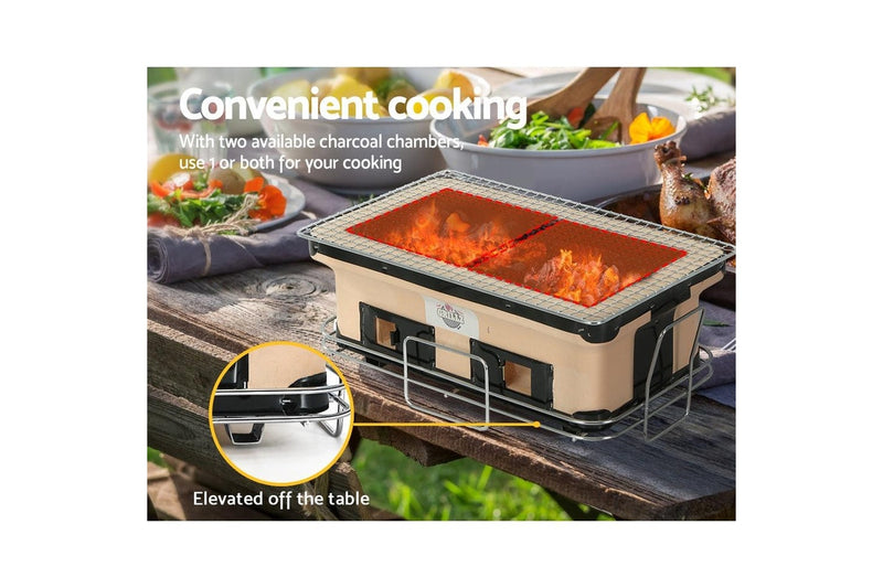 Grillz BBQ Grill Tabletop Charcoal Smoker