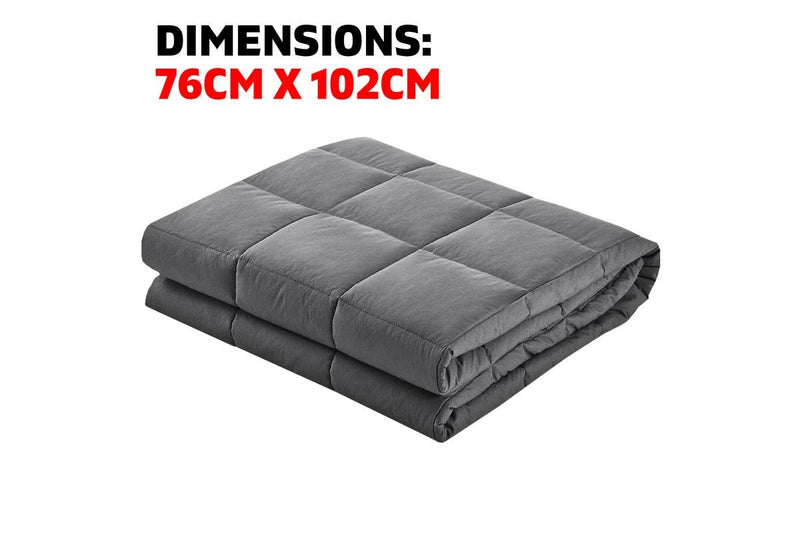 Weighted Blanket Kids 2.3KG Heavy Gravity Microfibre Cover Deep Relax Sleep Grey