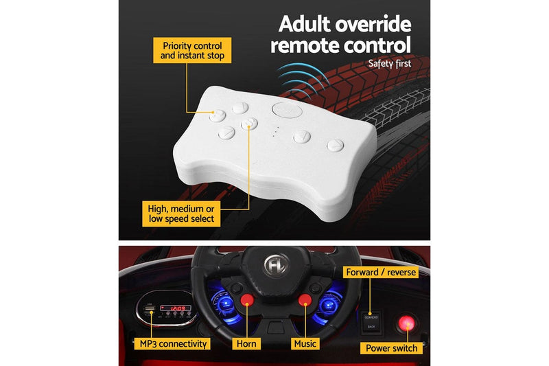 Rigo Kids Electric Ride On Car SUV Range Rover-inspired Cars Remote 12V Red