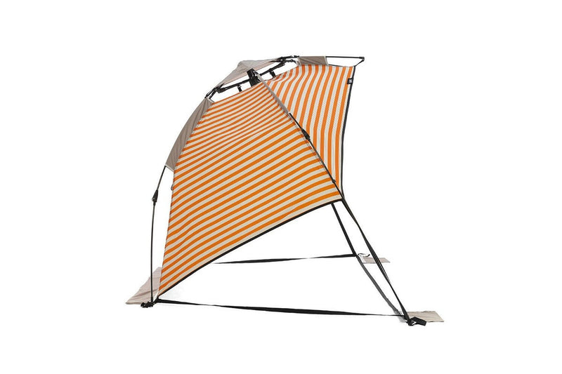 Life! Airlie 240x120cm Beach Outdoor UV Sun Canopy Tent Shelter GRY ORAG Stripe