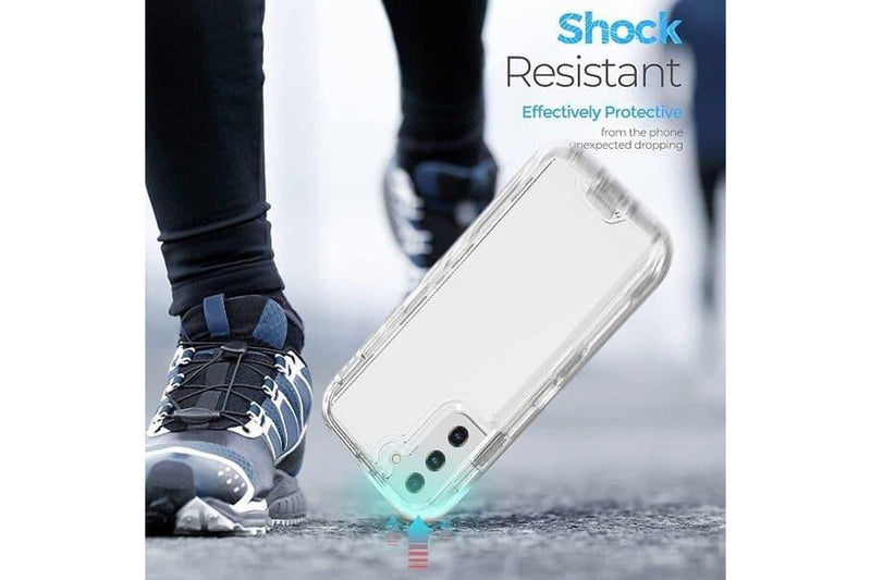 For Samsung Galaxy S22 Transparent Defender Slim Polycarbonate Case Cover (Clear)