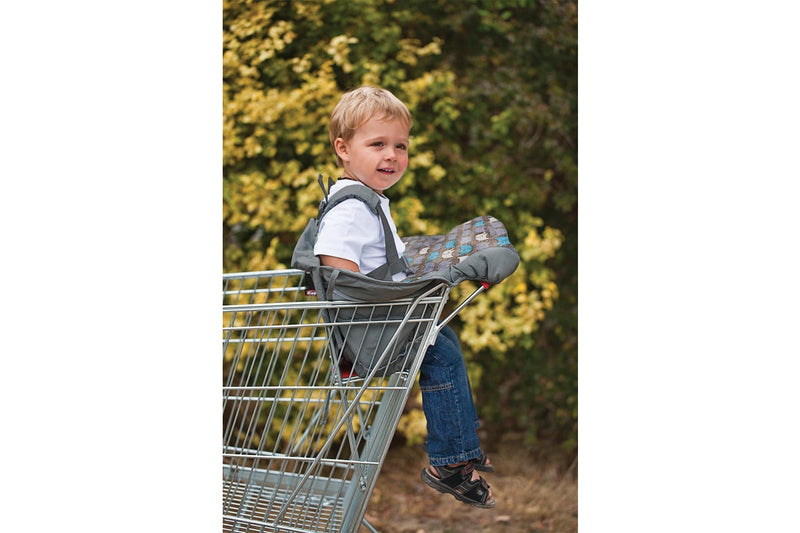 Playette Protective Cover For Shopping Trolley Baby High Chair Elephant Grey