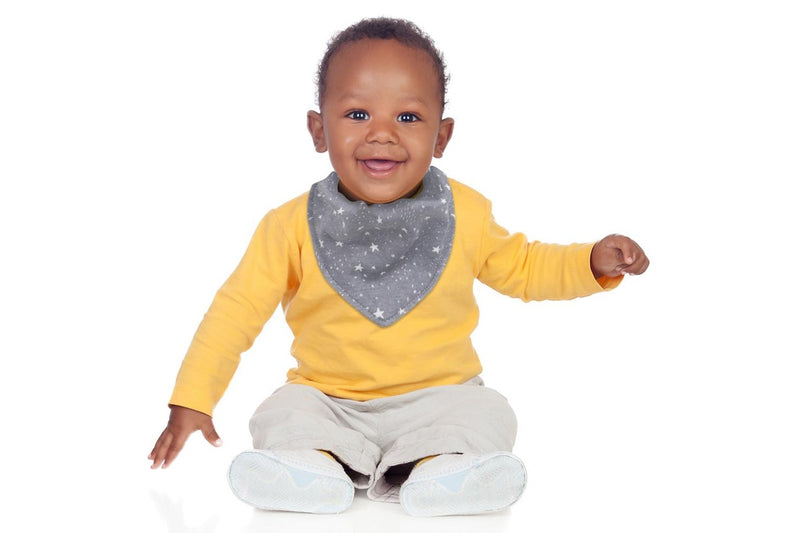 8pc The Peanutshell Cotton Bandana Feeding Baby Infant Adjustable Bib Set GRY