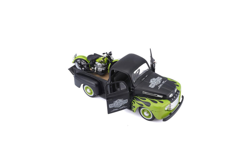Maisto 1:24 Harley Davidson Ford 1948 F1 Pickup & FL Panhead Model Car Toy 8y+