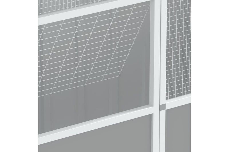 Bird Cage Grey 215x78x200 cm Galvanised Steel vidaXL