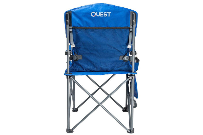 Quest Outdoors Castaway Hard Arm Camp Chair Hiking Picnic Seat Regal Blue